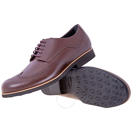 Tod's Men's  Semi-Glossy Leather Shoes in Madeira XXM0XU00C10PLSR807