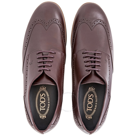 Tod's Men's  Semi-Glossy Leather Shoes in Madeira XXM0XU00C10PLSR807