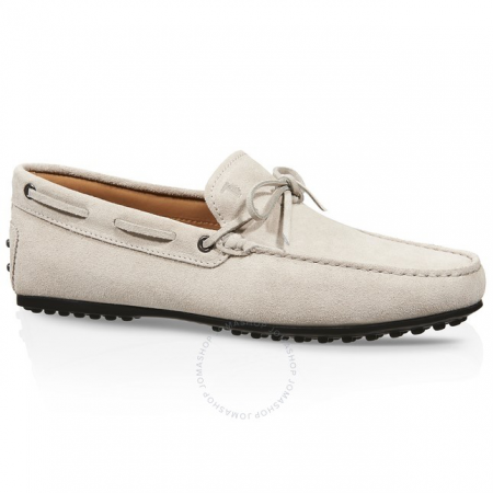 Tod's Men's White Nubuck Leather Moccasins XXM0LR00051RE09989