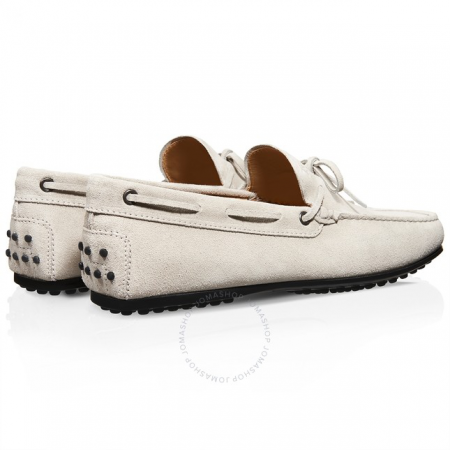 Tod's Men's White Nubuck Leather Moccasins XXM0LR00051RE09989