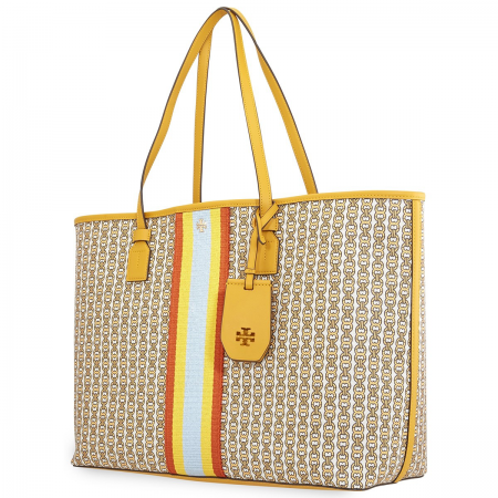 Tory Burch Gemini Link Canvas Tote- Daylily Gemini Link 53303-783