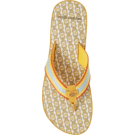 Tory Burch Ladies Gemini Link Wedge Flip-flops in Yellow 61714-722