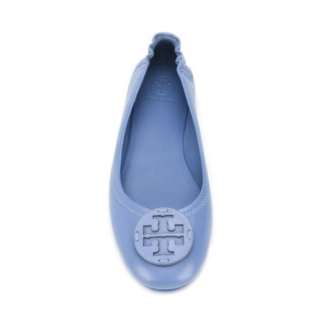 Tory Burch Ladies Minnie Logo Ballet Flats in Blue 73389-400