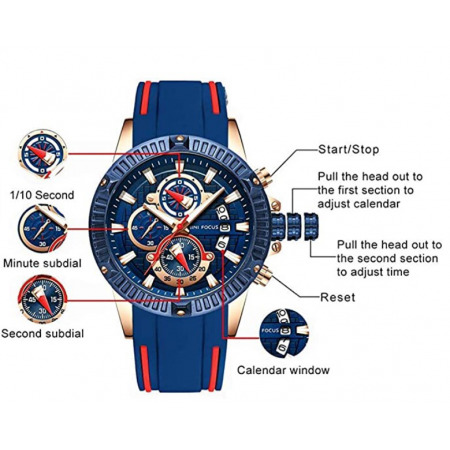 Men's Watches, MINI FOCUS Waterproof Sports Watches for Men, Men's Wrist Watches Relojes De Hombre