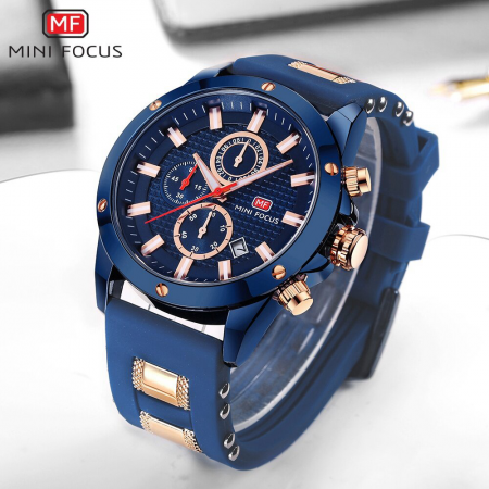 Đồng Hồ  MINI Focus MF0244G.04  Đeo Tay Dây Nhựa Thời Trang Cho Nam Color: Red NEW
