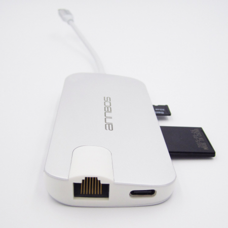 USB-C Hub Type C 8 trong 1 cho Macbook hiệu ANNBOS - USA.A030HH8 SILVER