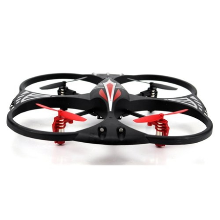 Quadcopter Drone (4.13") with LED Lights - 4-Channel/3-Axis Remote Control w/Spare Rotor Blades