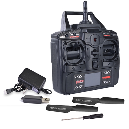 Quadcopter Drone (7.0") w/HD Camera, LED Lights & Flip - 2.4GHz 4-Ch/6-Axis Remote Contol & 1GB microSD Card (Black)