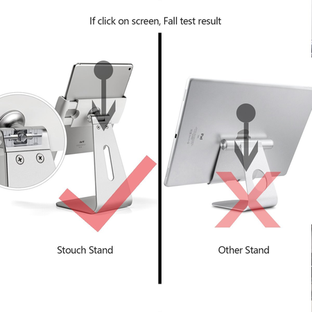 iPad Pro Tablet Holder Stand, Stouch 360° Rotatable Aluminum Alloy Desktop Holder Tablet Stand for Samsung Galaxy Tab Pro S iPad Pro 9.7" 12.9''