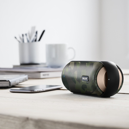 Philips BT6000C/37 Splash-Proof Wireless Portable Speaker (Camo)