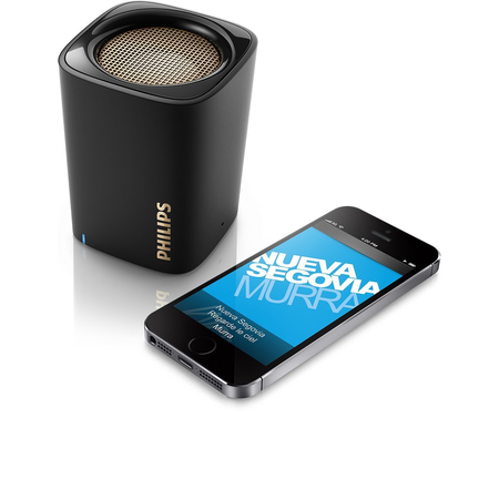 Loa Philips BT100B/37 Wireless Mini Compact Portable Bluetooth Speaker with Built-In Microphone for Phone Calls