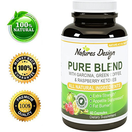 Premium Weight Loss Blend – Pure Garcinia Cambogia Green Coffee Bean & Raspberry Ketones Complex + Green Tea – High Quality Herbal Formula – Optimum Balance of Ingredients