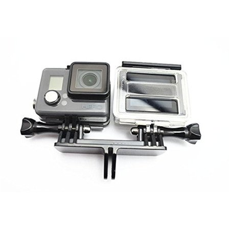 Nechkitter Dual Twin Mount Adapter for GoPro Hero 2 3 3+ 4 Compatible with housing handle monopod mount