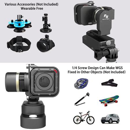 Feiyu FY-WGS 3-axis Wearable Gimbal Stabilizer for Gopro Hero 4 Session LCD Touch BackPack