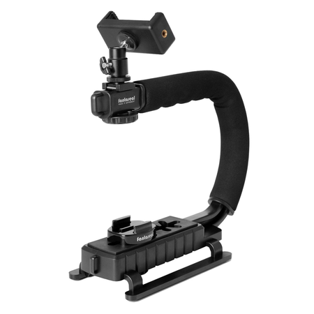 Fantaseal 4-in-1 Smartphone+Action Camera+Camcorder+ DSLR Camera Stabilizer C Shape Rig Low Position Shooting System for Nikon/Canon/Sony/GoPro/SJCAM/Xiaomi Yi/Sony/Garmin Virb XE + iPhone/Samsung