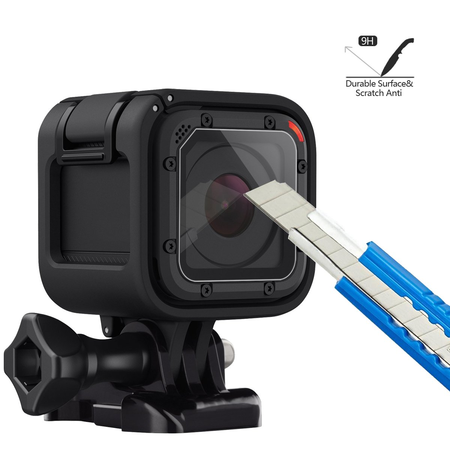 Tempered Glass Screen Protector for Gopro Hero 4 Session Hero 5 Session, Akwox 0.3mm 9H Hard Scratch-resistant Camera Lens Film