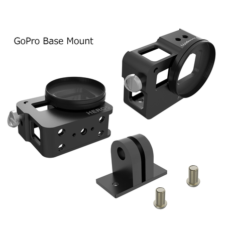Luxebell C400 Aluminium Alloy Skeleton Thick Solid Protective Case Shell with 52mm Uv Filter for Gopro Hero 5 Camera - Wide Angle Mode Have No Vignetting