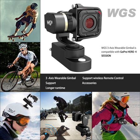 Feiyu FY-WGS 3-axis Wearable Gimbal Stabilizer for Gopro Hero 4 Session LCD Touch BackPack