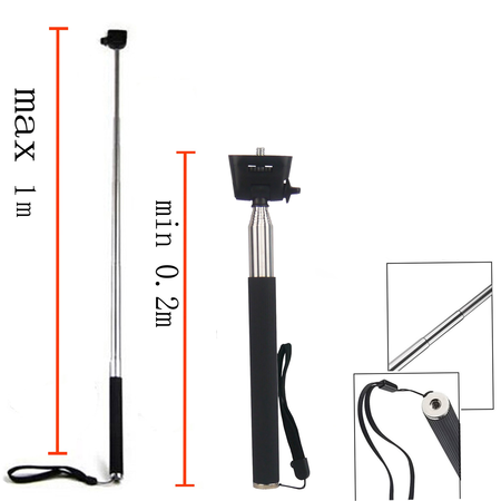 Black Pro Basic Common Outdoor Sports Kit for GoPro Hero 5 / Session 5/4/3/2/1 (13 Items)