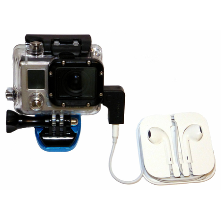 AmpRidge MightyMic G GoPro/iPhone Professional Shotgun Condenser Microphone with Headphone Monitor