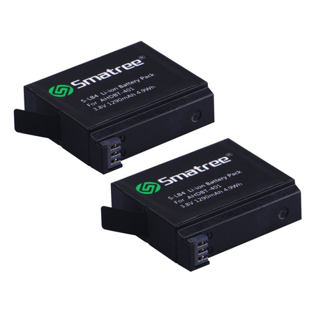 Smatree Battery (2 Pack) for Gopro Hero 4-[NOT for hero 5]