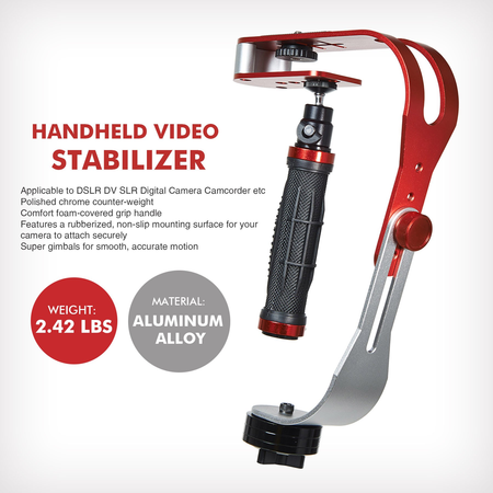 Pinty Handheld Video Camera Stabilizer for GoPro (Red)