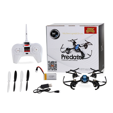 Holy Stone HS170 Predator Mini RC Helicopter Drone 2.4Ghz 6-Axis Gyro 4 Channels Quadcopter Good Choice for Drone Training