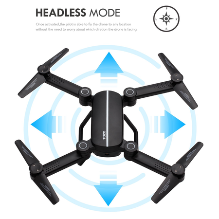 TOZO Q1012 X8tw Drone RC Quadcopter Altitude Hold Headless RTF 3D 360 Degree FPV VIDEO WIFI 720P HD Camera 6 axis 4CH 2.4Ghz Height Hold Easy Fly Steady for learning, Black