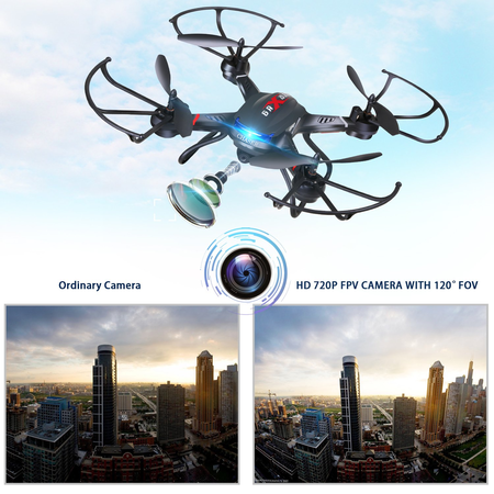 Holy Stone F181W Wifi FPV Drone with 720P Wide-Angle HD Camera Live Video RC Quadcopter with Altitude Hold, Gravity Sensor Function, RTF and Easy to Fly for Beginner, Compatible with VR Headset