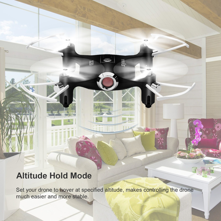 Cheerwing Syma X20 Pocket Drone 2.4Ghz Remote Control Mini RC Quadcopter with Altitude Hold and One Key Take-off / Landing Black