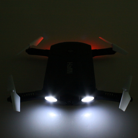 HaMi Foldable Mini Drone,Wifi FPV Quadcopter Drones with 720P Camera 6-Axis Gyro Selfie Drone,Smartphone Controlled RC Helicopter - Black