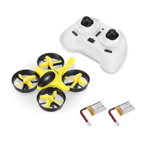 GoolRC T36 Mini RC Quadcopter Drone 2.4G 4 Channel 6 Axis With 3D Flip Headless Mode One Key Return Nano Copters RTF Mode 2 With Bonus Battery(Yellow)
