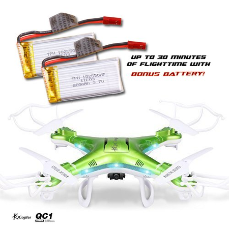 QCopter Green Quadcopter Drone- Awesome Drones