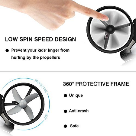 MysteryStone H36 Mini Quadcopter Drone RTF 2.4G 4CH 6 Axis Eversion with Headless Mode One Key Return, Remote Control UFO Nano Quadcopter with Four Extra Batteries and 5 in 1 Charger (Grey and Black)