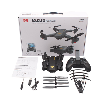 OKPOW 2MP 120° Wide Angle Selfie Drones 2.4G Foldable RC Quadcopter Wifi FPV Drone Altitude Hold 3D Flips Rolls 6-Axis Gyro Gravity Sensor RTF RC Drones