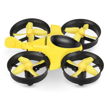 GoolRC T36 Mini RC Quadcopter Drone 2.4G 4 Channel 6 Axis With 3D Flip Headless Mode One Key Return Nano Copters RTF Mode 2 With Bonus Battery(Yellow)