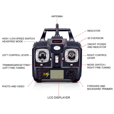 DoDoeleph Syma X56W RC Drone Foldable Quadcopter With HD Wifi Camera and Live Video 4 Channel Headless Mode Altitude Hold One Key Take off Landing UAV Black
