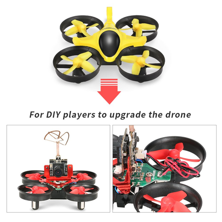 GoolRC T36 Mini RC Quadcopter Drone 2.4G 4 Channel 6 Axis With 3D Flip Headless Mode One Key Return Nano Copters RTF Mode 2 With Bonus Battery(Yellow)