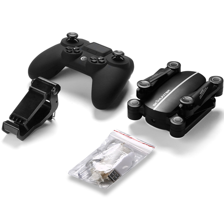 QQPOW X8 UAV Fold Remote Control / Cell Phone Control Folding Quadcopter Equipped with HD Camera Support HD Video 6-Axis Gyroscope Auto Height Hold, Headless Mode Quad Rotor Helicopter (Black)