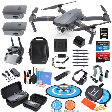 DJI Mavic PRO Drone Quadcopter Flymore Combo with 3 Batteries, 4K Professional Camera Gimbal Bundle Kit with MUST HAVE Accessories