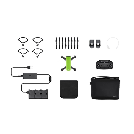 DJI Spark Mini Quadcopter Drone Fly More Combo with Free 16GB Micro SD Card, Meadow Green