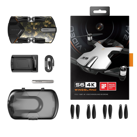 Wingsland S6 (Outdoor Edition) Camo Mini Pocket Drone 4K Camera