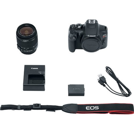 Canon EOS Rebel T6 Digital SLR Camera with Canon EF-S 18-55mm Image Stabilization II Lens, Sandisk 32GB SDHC Memory Cards, Accessory Bundle