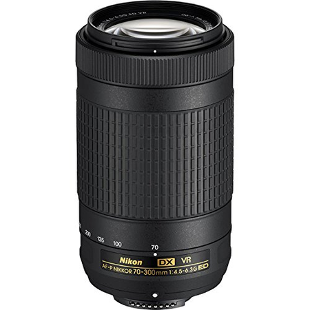 Nikon D5300 with AF-P DX 18-55mm f/3.5-5.6G VR + Nikon AF-P DX 70-300mm f/4.5-6.3G ED VR 25PC Accessory Bundle - Includes 64GB & 32GB SD Memory Card + 72" Tripod + Automatic Flash w/ LED Light + MORE