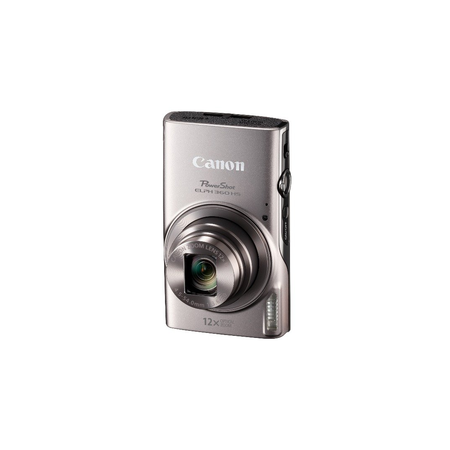 Canon PowerShot ELPH 360 HS 20.2 MP Digital Camera (Silver) + Sony 32GB Memory Card + Focus Rechargeable Replacement Lithium Ion Battery + Travel Quick Charger + Focus Medium Point & Shoot Camera Accessory Bundle