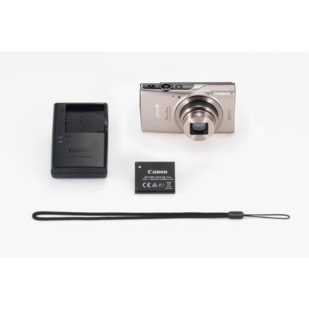 Canon PowerShot ELPH 360 HS 20.2 MP Digital Camera (Silver) + Sony 32GB Memory Card + Focus Rechargeable Replacement Lithium Ion Battery + Travel Quick Charger + Focus Medium Point & Shoot Camera Accessory Bundle