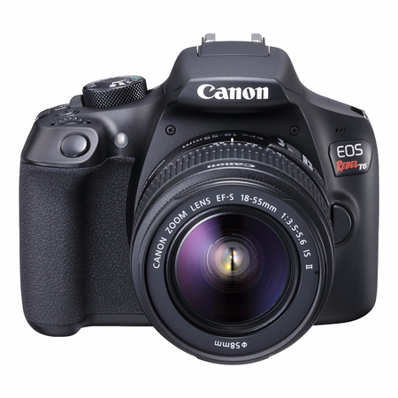 Canon EOS Rebel T6 DSLR Camera w/ EF-S 18-55mm IS II Lens + 32GB SD Card, Extra Battery and Charger, Filter Kit, Wide Angle And Telephoto Lenses & Bundle