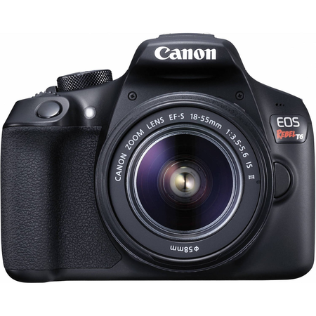 Canon EOS Rebel T6 Digital SLR Camera Kit with EF-S 18-55mm f/3.5-5.6 IS II Lens, Lexar 32GB, Flash, Telephoto, Wide Angle Lens and Accessory Bundle