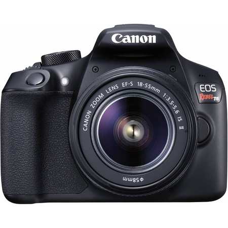 Canon EOS Rebel T6 Digital SLR Camera Kit, EF-S 18-55mm IS II Lens, EF 75-300mm III Telephoto Zoom Lens, 64GB Memory Card, Flash and Accessory Bundle