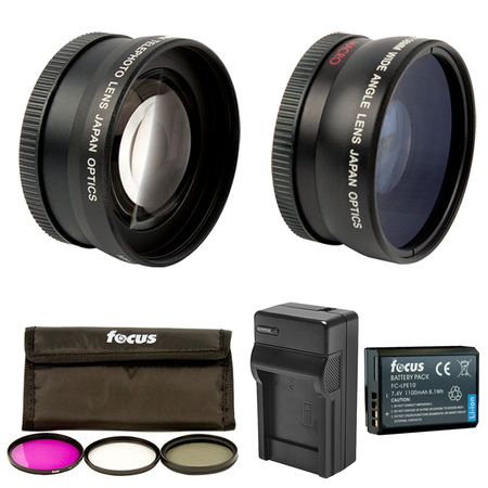 Canon EOS Rebel T6 DSLR Camera w/ EF-S 18-55mm IS II Lens + 32GB SD Card, Extra Battery and Charger, Filter Kit, Wide Angle And Telephoto Lenses & Bundle